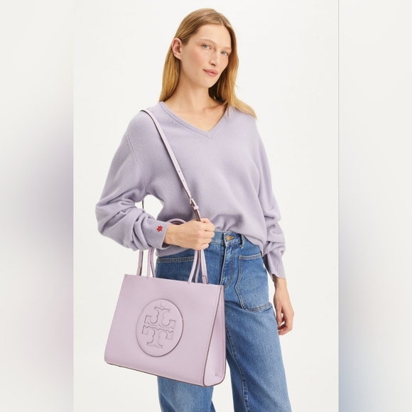 Tory Burch Purple Heather Ella Tote - Picture 14 of 16